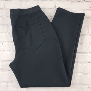 J. Jill Size Small Petite Ponte Knit Ankle Pant Trouser Black